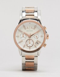 Двухцветные часы с хронографом Armani Exchange AX4331 - Серебряный