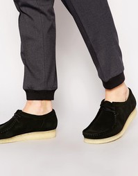 Замшевые туфли Clarks Originals Wallabee - Черный