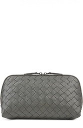 Кожаная косметичка на молнии Bottega Veneta