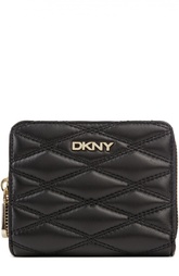 Кожаное портмоне с прострочкой DKNY