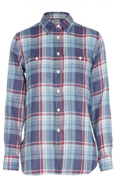 Блуза прямого кроя в клетку в накладными карманами Denim&amp;Supply by Ralph Lauren