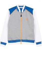 Хлопковый спортивный кардиган color block Dirk Bikkembergs
