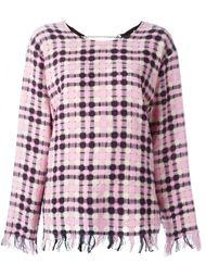 клетчатый топ с бахромой MSGM