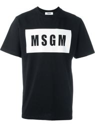 футболка с принтом логотипа  MSGM