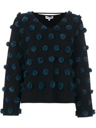 floral shaped applications sweater Opening Ceremony