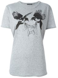 футболка с принтом птиц Alexander McQueen