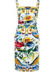 платье с принтом 'Majolica' Dolce &amp; Gabbana