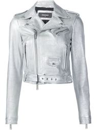 байкерская куртка с отделкой металлик Dsquared2
