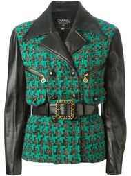 куртка из букле с панельным дизайном  Chanel Vintage
