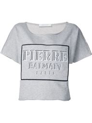 футболка с вышитым логотипом Pierre Balmain