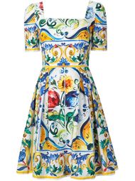 платье с принтом "Majolica" Dolce &amp; Gabbana