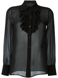 рубашка с оборками  Saint Laurent