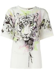 футболка с принтом тигра Roberto Cavalli