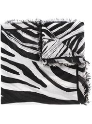 платок с принтом зебры Roberto Cavalli