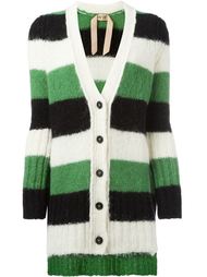 striped V-neck cardigan Nº21
