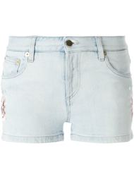 floral embroidered denim shorts Roberto Cavalli