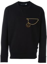 zip detail sweatshirt Love Moschino