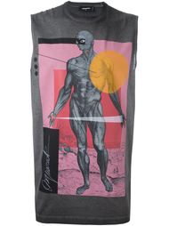 топ без рукавов с принтом  Dsquared2