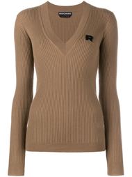 V-neck ribbed jumper Rochas