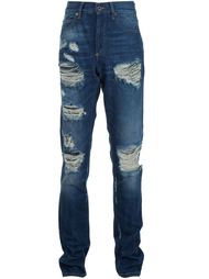 джинсы с потертой отделкой Off-White