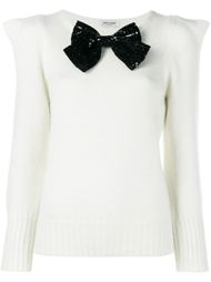 bow embellished sweater Saint Laurent
