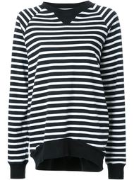 raglan sleeve striped sweatshirt Bassike