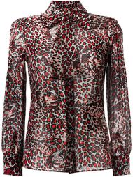 блузка с тигровым принтом Saint Laurent