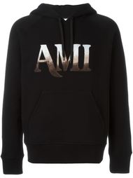 embroidered logo hoodie Ami Alexandre Mattiussi