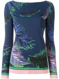 feather print blouse Emilio Pucci