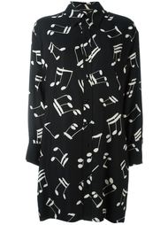 платье-рубашка с принтом нот  Saint Laurent