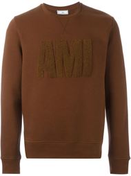 textured logo sweatshirt Ami Alexandre Mattiussi