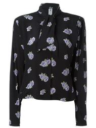 блузка с принтом роз Emanuel Ungaro Vintage