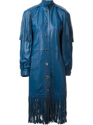 длинное пальто с бахромой  Christian Dior Vintage