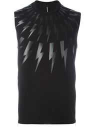 lightning bolt print tank Neil Barrett