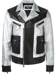 two-tone biker jacket Dsquared2