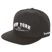 Бейсболка с прямым козырьком TrueSpin New York Black