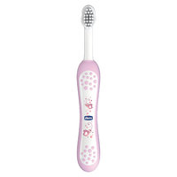 Зубная щетка детск.с эргономичной ручкой,6мес.+,розов., CHICCO