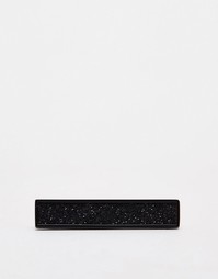 Черный блестящий зажим для галстука ASOS - Черный