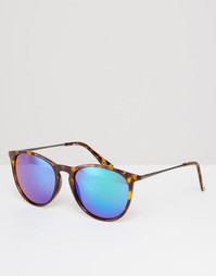Круглые солнцезащитные очки в стиле ретро ASOS - Черепаховый