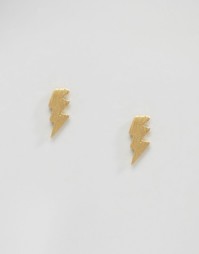 Limited Edition Lightning Bolt Stud Earrings - Золотой Asos