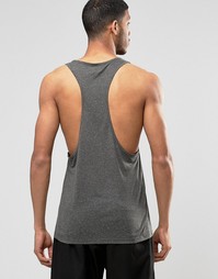 ASOS Linen Mix Muscle Vest With Extreme Racer Back - Хаки