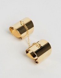 Limited Edition Wide Chain Double Ring - Золотой Asos