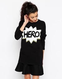 Свитшот с принтом Hero ASOS X We Are Hairy People - Черный