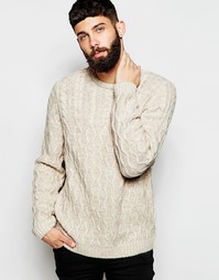 Вязаный джемпер с косами ASOS - Экрю