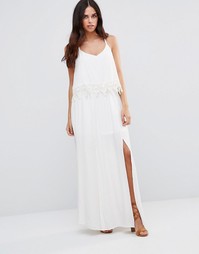 Кружевное платье-халтер Japonica - Белый