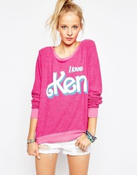 Пляжный джемпер Wildfox I Love Ken Baggy - Розовый