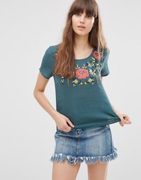 Футболка с короткими рукавами и цветочной отделкой Vero Moda - Balsam