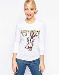 Лонгслив с принтом Love Moschino - Белый 1