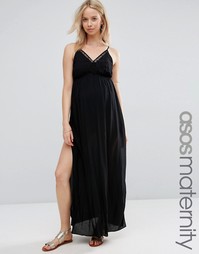 Платье макси для беременных ASOS Maternity - Черный