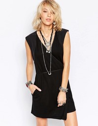Платье с запахом Free People Lindsay - Черный